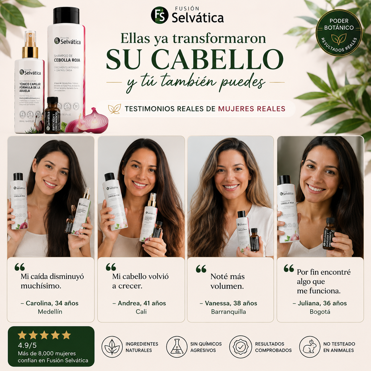 Tratamiento Anticaída y Crecimiento Capilar de Cebolla Roja