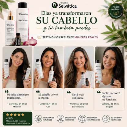 Tratamiento Anticaída y Crecimiento Capilar de Cebolla Roja